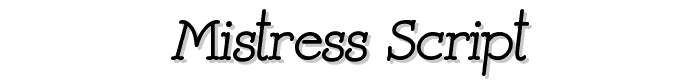 Mistress Script font